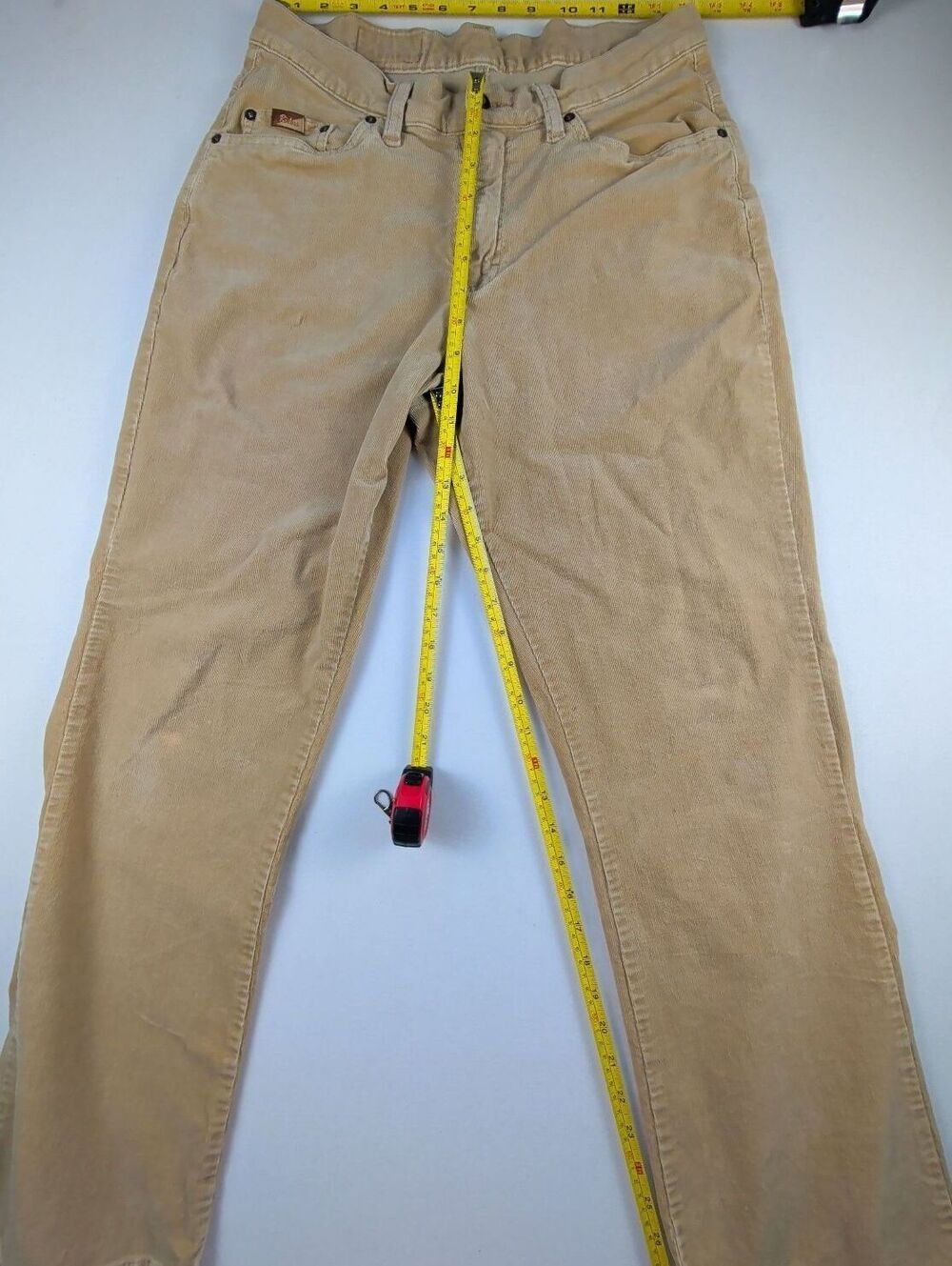 90's Vintage Lee Riders Tan Corduroy Pants Mid Rise Straight Leg - Picture 7 of 7